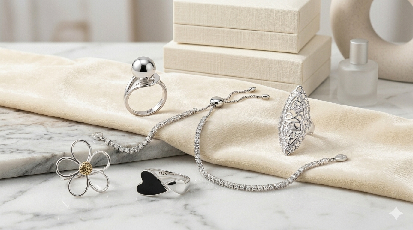 Explore Nura Label's curated collection of handcrafted 925 silver rings. Shop minimalist, filigree, floral, and sculptural designs. Quiet luxury from Ukraine. Globally shipped.