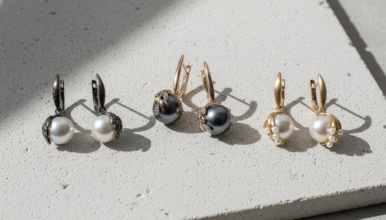 A curated selection of elegant, minimalist earrings from the Nura Label jewelry collection.