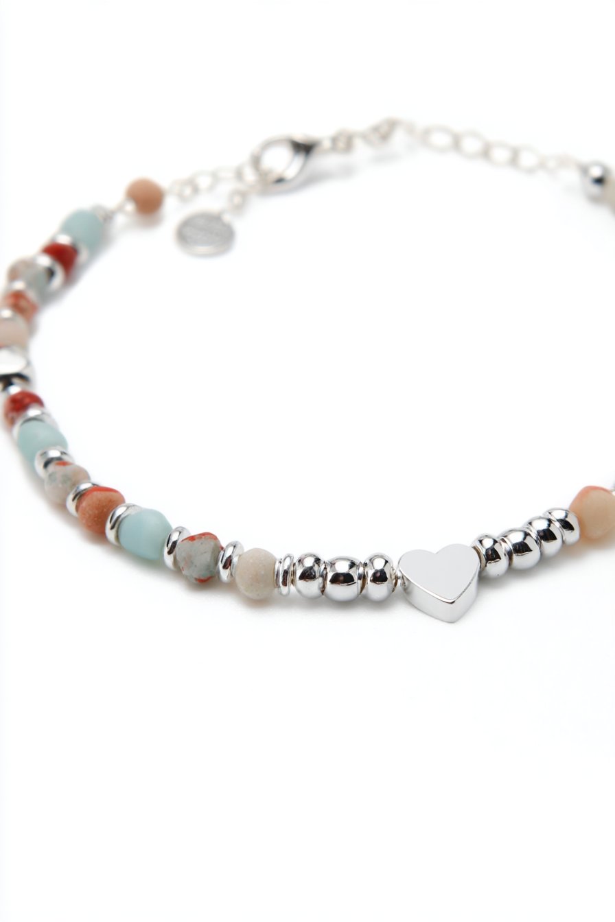 Minimalist 925 sterling silver butterfly beaded bracelet