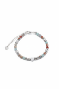 Minimalist 925 sterling silver butterfly beaded bracelet