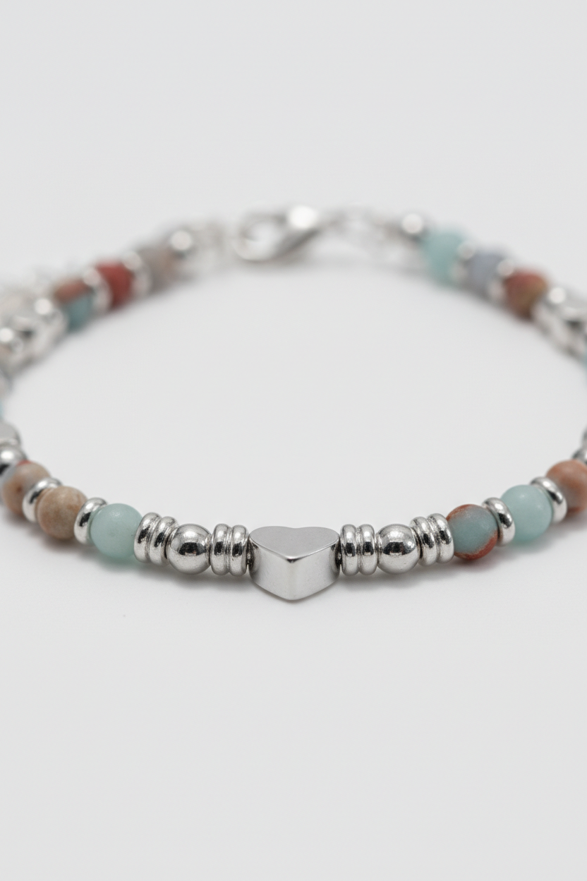 Minimalist 925 sterling silver butterfly beaded bracelet