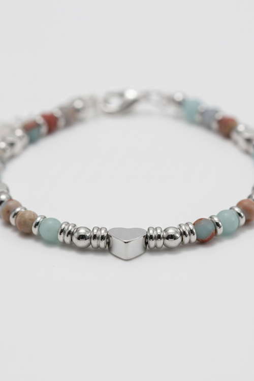 Minimalist 925 sterling silver butterfly beaded bracelet